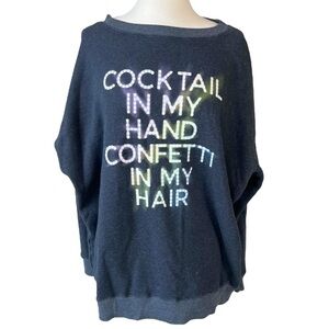 Wildfox "Cocktail In My Hand Confetti In My Hair" Sweatshirt